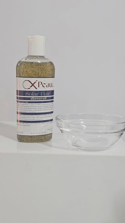 Solar Flair PeauVir: (Men's Jojoba Bead Shower Oil)